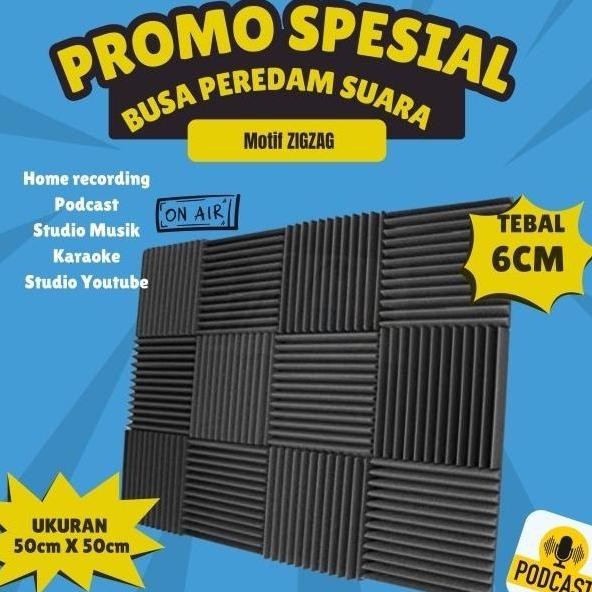 Busa zigzag peredam suara ruangan