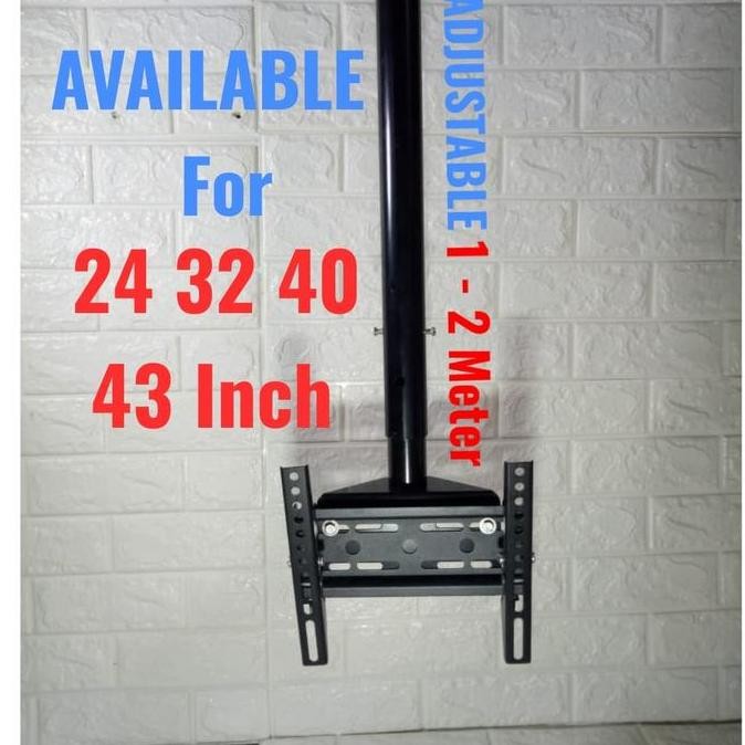 Bracket Tv Plafon Gantung 43 40 32 29 Inch 2 Meter