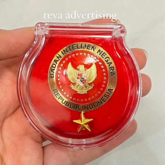 pin dada BIN RI bintang 1, 2, & 3 merah magnet | badan intelijen negara republik indonesia AST