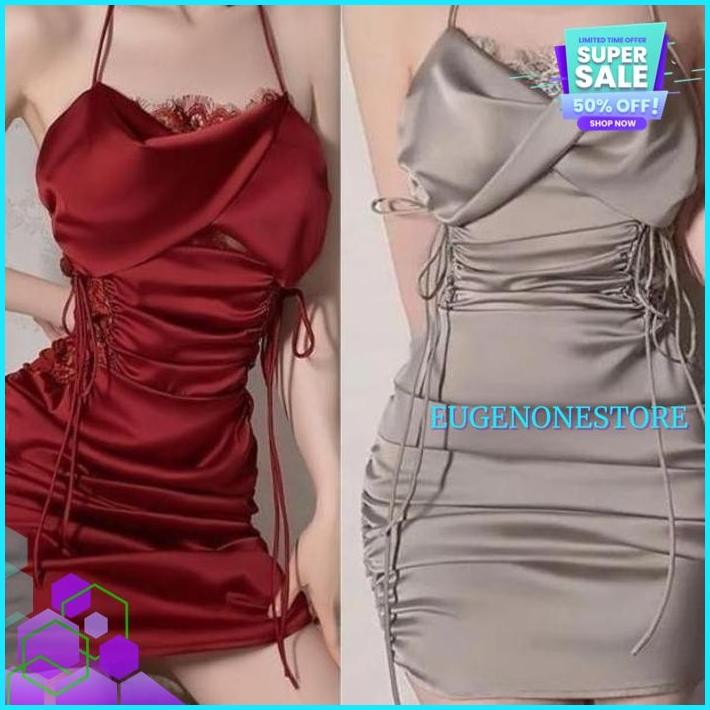 SATIN IMPORT SEXY LINGERIELINGERIE SEXY/BAJU TIDUR WANITA DEWASA SEXY/BAJU TIDUR SATIN IMPORT BY EUG