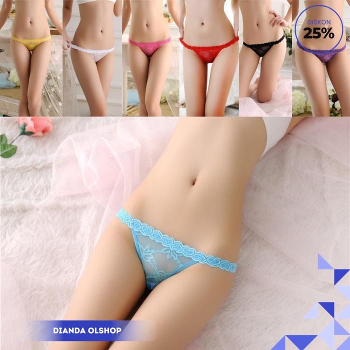 G STRING SEXY HOT RENDA TRANSPARAN LOW WAIST CD WANITA CELANA DALAM C271 UNGGULAN