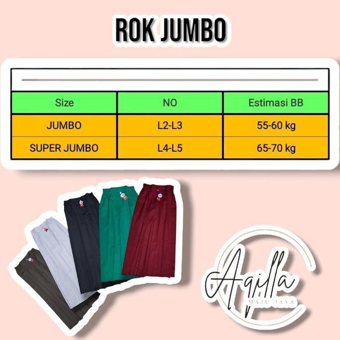 Tersedia ROK SERAGAM SEKOLAH PANJANG ANAK SD UKURAN JUMBO BIG SIZE