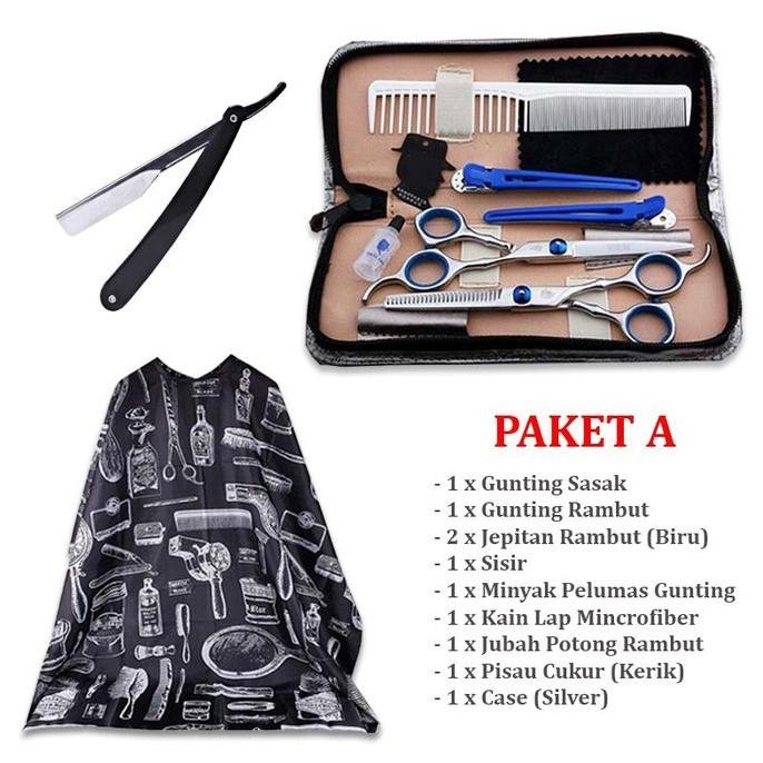 Gunting Rambut - Gunting Rambut Set, Alat Potong Rambut, Gunting Sasak murah