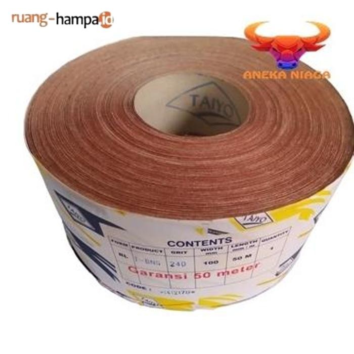 Promo An-Amplas Roll Taiyo Grid 60 80 100 120 150 180 200 220 240 320 400 Panjang 45 Meter / 50 Yard