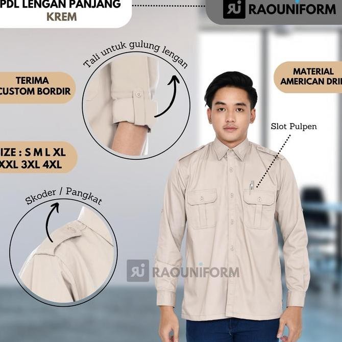 Tersedia Seragam PDL/Baju PDL Lapangan/Kemeja PDL Custom/Seragam Kantor Pria