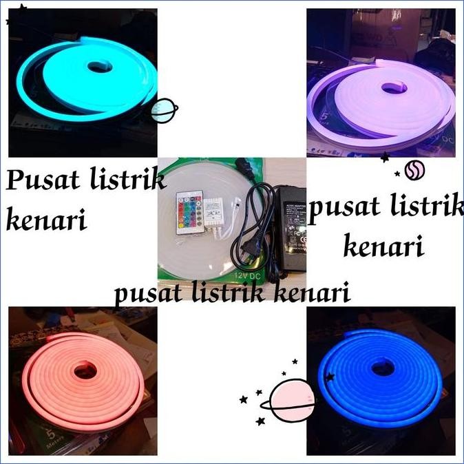 Murah Lampu Neon Flex 12V Led Strip Selang Flexible Neonflex Rgb Warna Warni