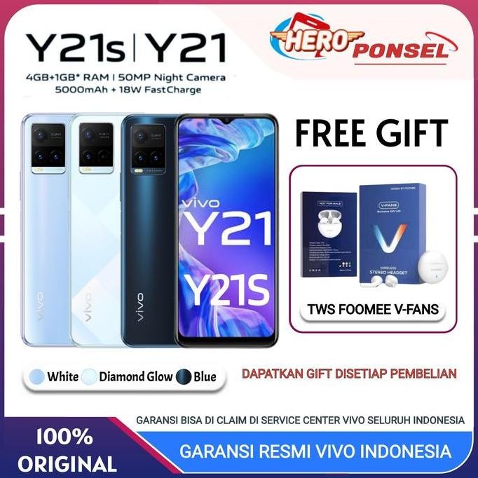 Vivo Y21 Ram 4/64 Gb | Y21S Ram 4/128 | Y21 S 4/128 Garansi Resmi Vivo
