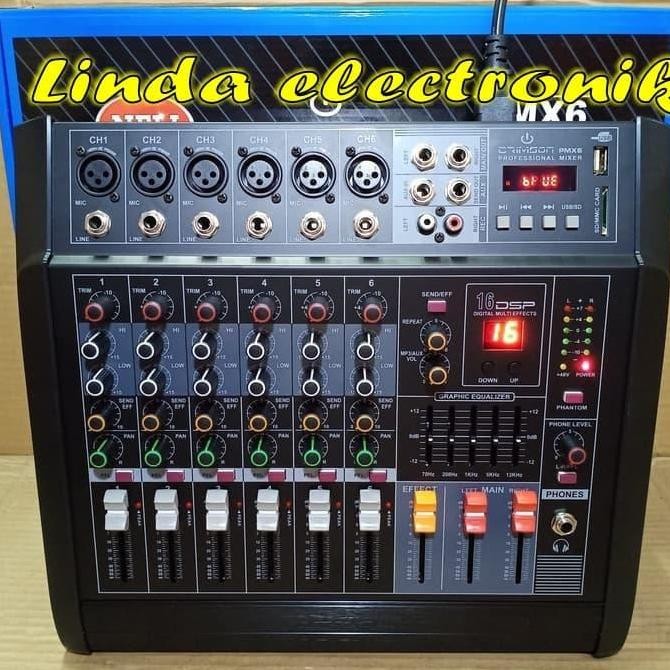 MIXER AUDIO 6 CHANNEL CRIMSON PMX6 PTOFESIONAL DSP DIGITAL MIXING