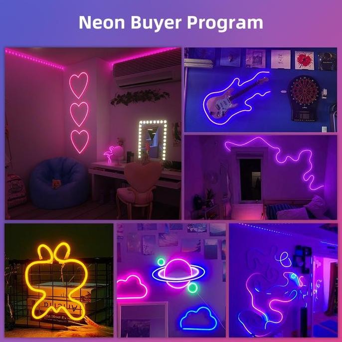 Murah Lampu Led Neon Flex Warna Rgb Remote Kontrol Wifi Mode Original