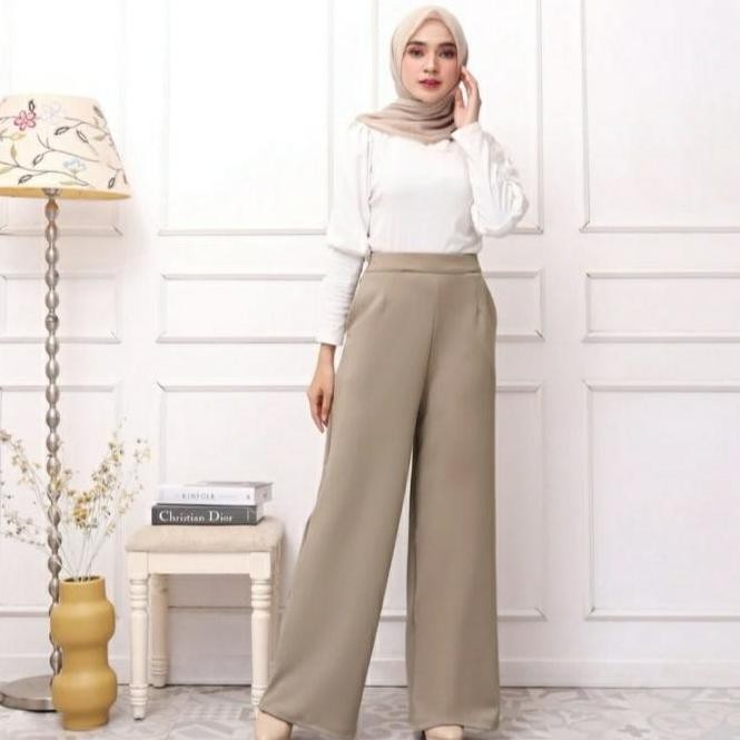 Celana Panjang Putih Wanita Kulot Putih Terlaris