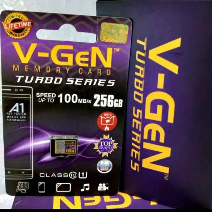 Vgen V Gen Class 10 Turbo Memori Micro Sd Memory Card 256 Gb 256Gb New Stok
