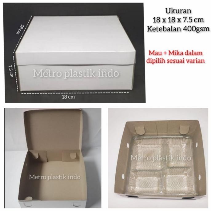 (Expert) Dus | Box 400gsm | Kotak Nasi Kue Makanan 18x18 Polos 18 x 18 Mickey