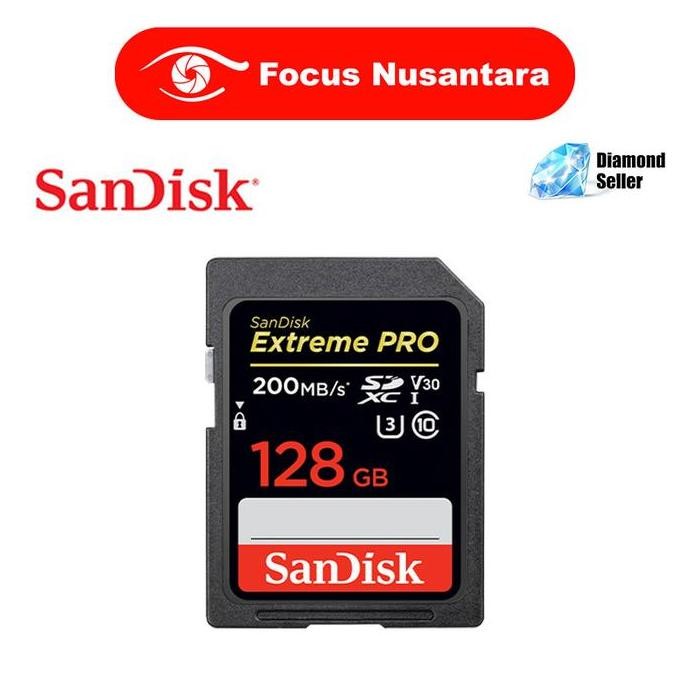 Sandisk Extreme Pro Sdxc Uhs-I V30 200Mbps New Stok