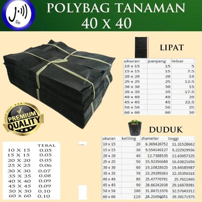 fresh Polybag tanaman  40 x  40  kiloan murah