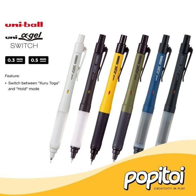 

TERBARU - UNI Kuru Toga Alpha Gel SWITCH Mechanical Pencil 0.3 0.5 mm Pensil Mekanik Kurutoga