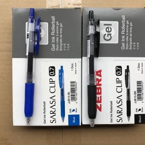 

Pulpen Zebra Sarasa 0.5/0.7/1.0 - Hitam / Biru / per box / lusin