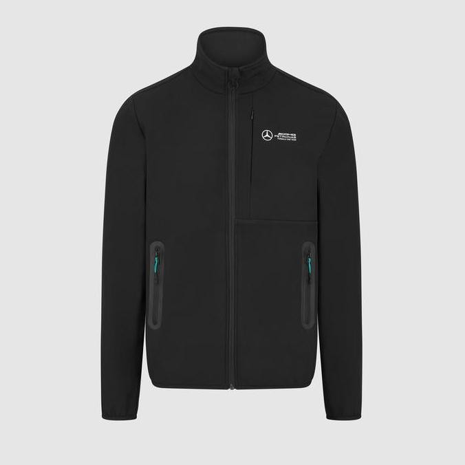 Mercedes-AMG F1 Team 2024 Softshell Jacket. Jaket Unisex Pria Wanita
