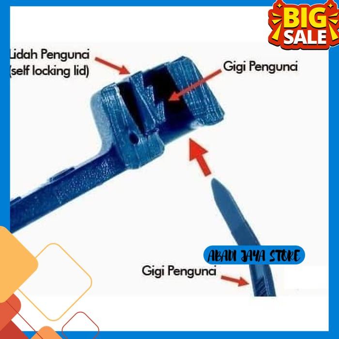 

KABEL TIES CABLE TIES KABEL TIS TIE PANJANG KLIP 2.8X250MM ISI 100PCS BEST SELLER