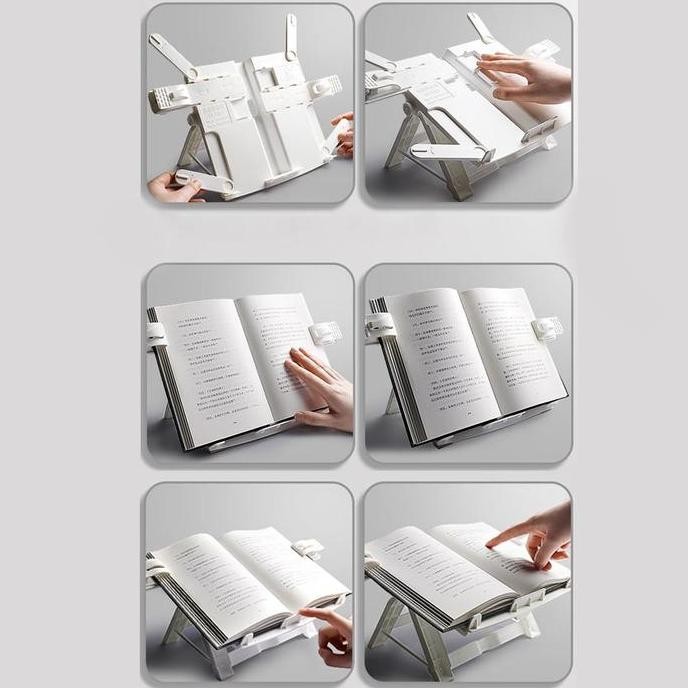 

ready Book Stand Portable Putar 180 Derajat Adjustable Angle Book Stand