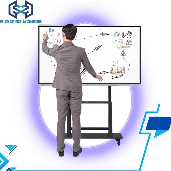 

TERLARIS - Interactive Whiteboard 75 Inchi Kantor Sekolah Meeting Room Dual Os
