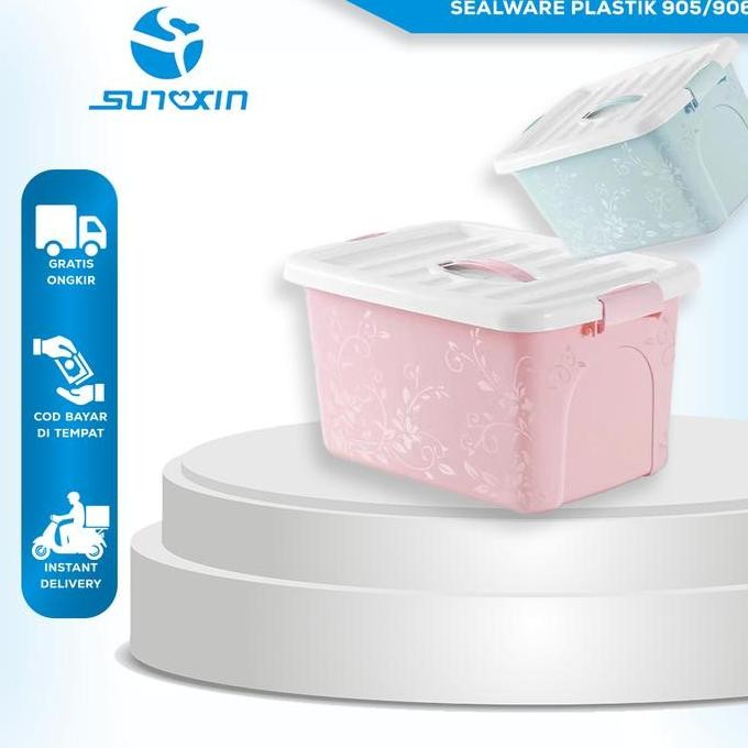 

Terlaris Sunxin Sealware Plastik 905/906 Kotak Penyimpanan Plastik Portable Plastic Storage Box