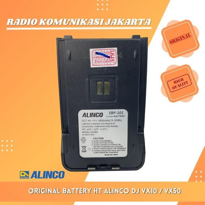 Murah Original Ori Batery Battery Baterai Ht Alinco Dj Vx10 Vx50 W18 Ebp101