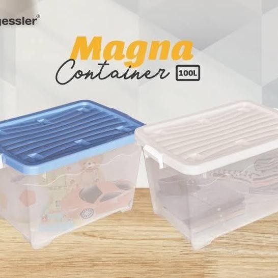 

Terlaris Gessler Magna 100 Liter Storage Box Transparan