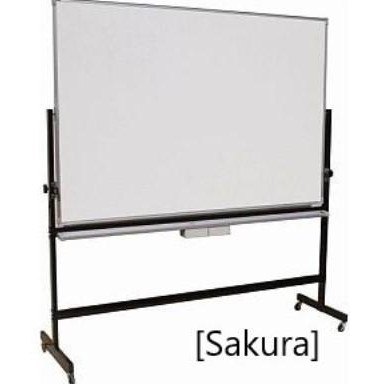 

TERBARU - Papan tulis / Whiteboard Magnetic tiang + Roda 2 Sisi Sakura