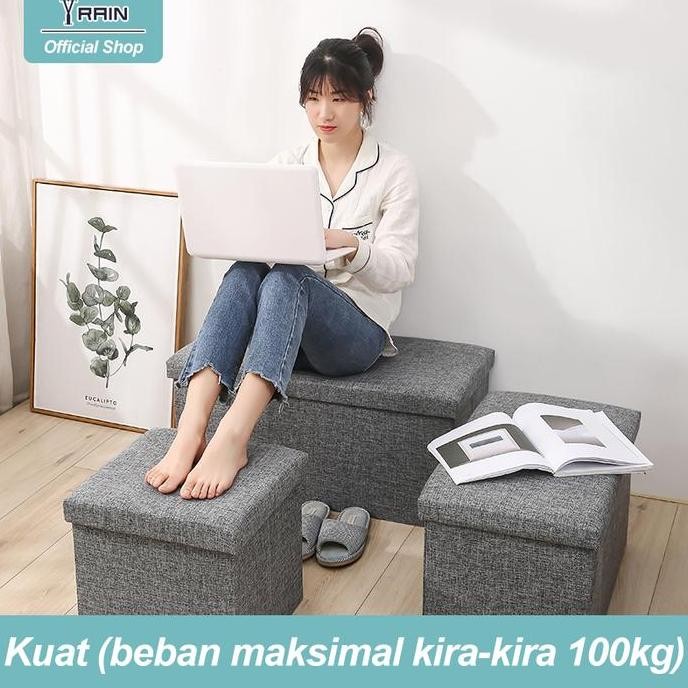

Terlaris Kursi Box Storage Box Sofa Bangku Lipat Tempat Pakaian Persegi Panjang