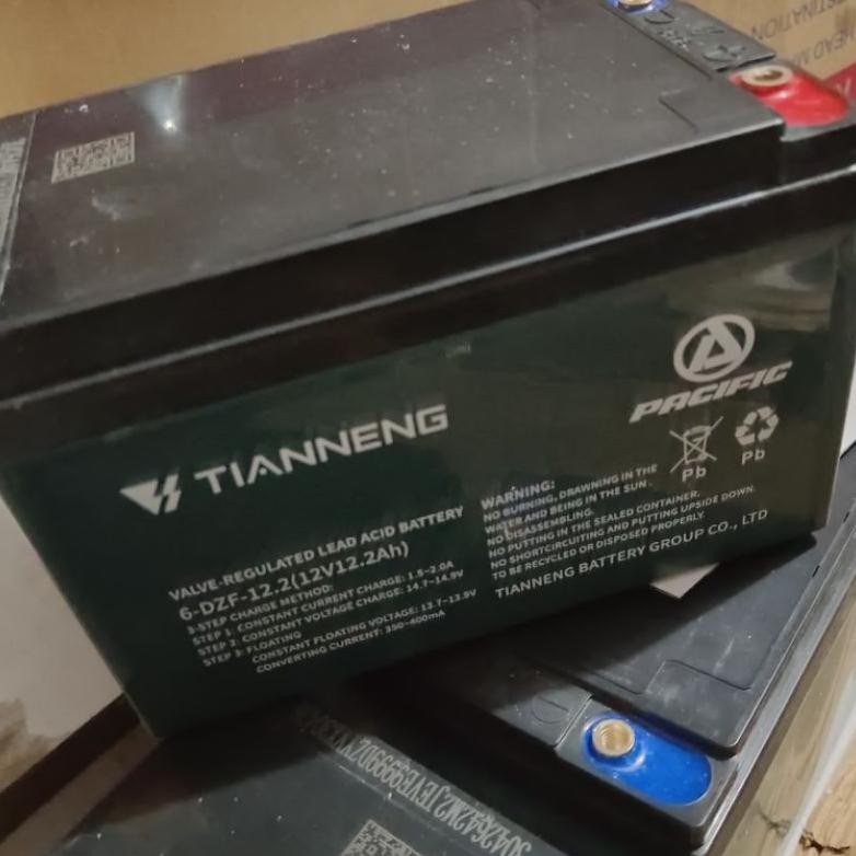 New Aki Baterai Sepeda Listrik Battery Acid 12V 12Ah Chilwee 6-Dzf-12 Tian Neng Original Berkualitas