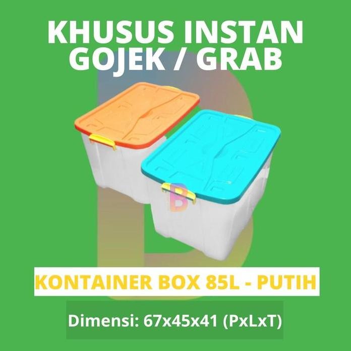 

Terlaris (Gojek) Box Container 85L Plastik / Box Kontainer 85L Termurah