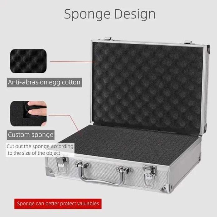 

Terlaris Kotak Penyimpanan Tool Case Aluminium Storage Box Portable Multifungsi