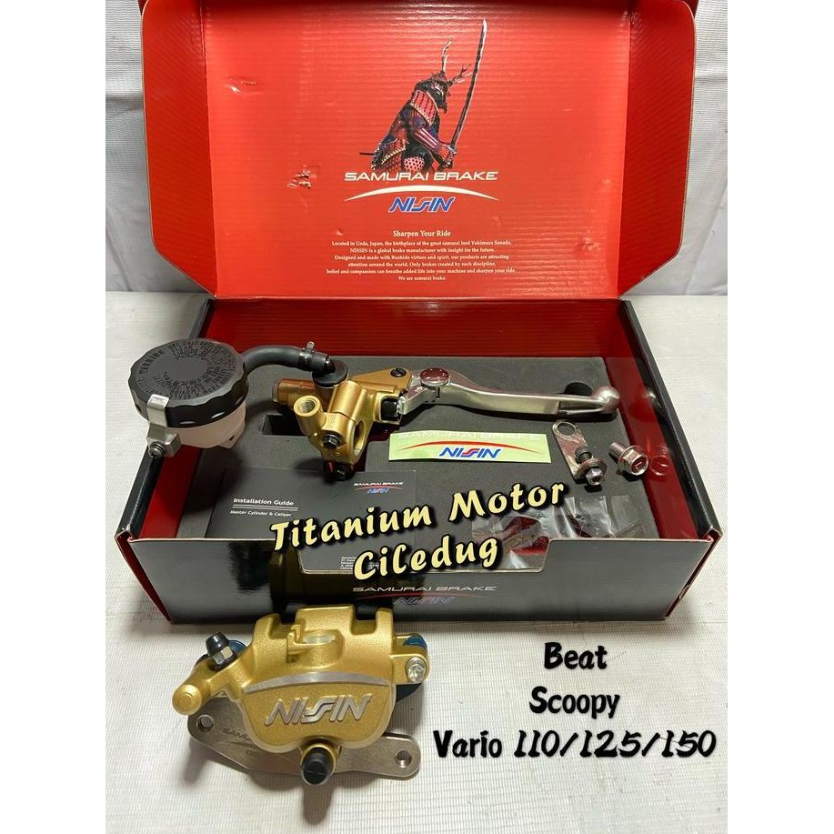 Paketan Master Rem Plus Kaliper NISSIN SAMURAI BEAT / VARIO / SCOOPY