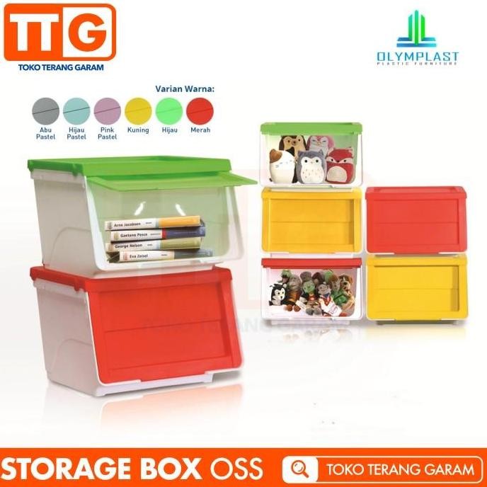 

Terlaris [Instant] Olymplast Storage Solution Plastic Container Box Kotak Penyimpanan Plastik Serbaguna Oss