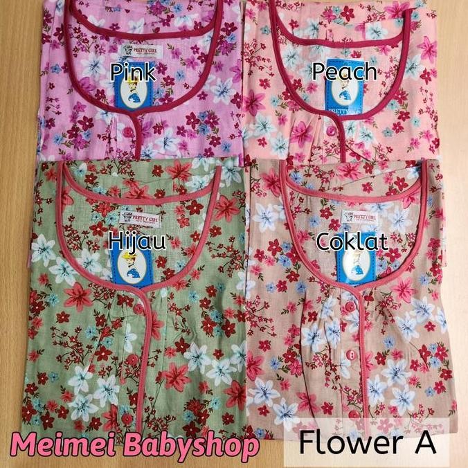 Daster Katun Pretty Girl / Daster Busui Bumil / Baju Tidur Wanita Murah