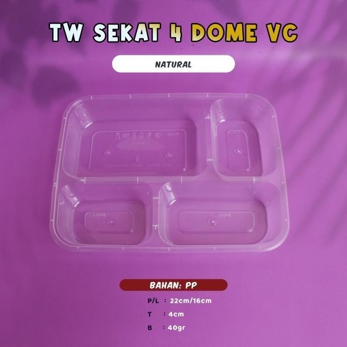 (Expert) THINWALL SEKAT 4 - BENTO SEKAT 4 - TEMPAT MAKAN PLASTIK ESTETIK