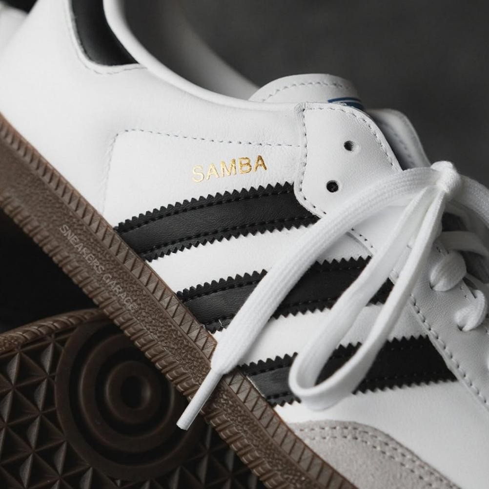 Sepatu Samba White Black Kasual Sneakers Saba Hitam Putih Murah