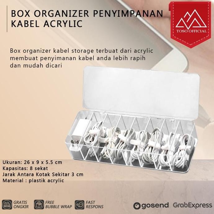 

Terlaris Kotak Organizer Kabel Charger Cable Box Storage Box Kotak Acrylic