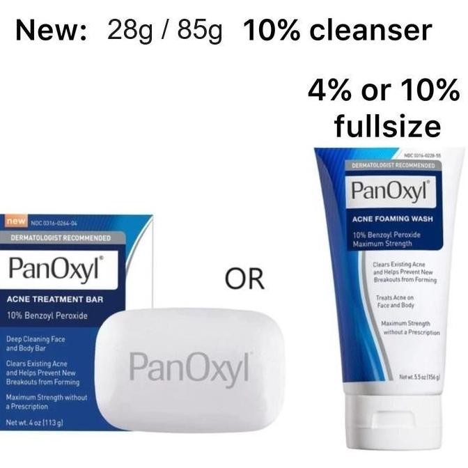 Panoxyl Creamy Acne Wash 4% 10% Benzoyl Peroxide Face Cleanser
