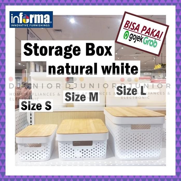 

Terlaris Informa - Storage Box Natural Waffle / Kotak Penyimpanan Tutup Kayu