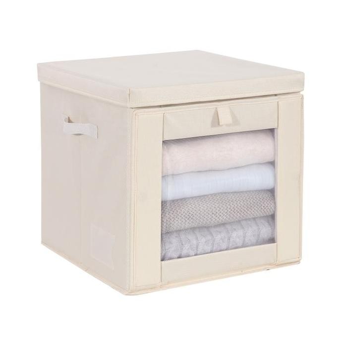 

Terlaris Azko Stora Kotak Penyimpanan Dengan Tutup Dopfront Kotak Serbaguna Plastik Wadah Simpan Storage Box Dengan Handle Boks Organizer - 38X38X24.5Cm