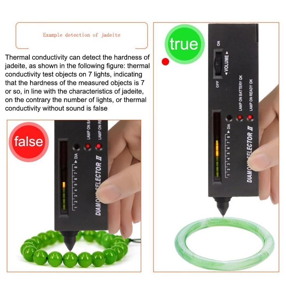 Carlosmomok12 Diamond Detector Alat Deteksi Gemstone Berlian Batu Mulia Diamond Tester Diamond Selec