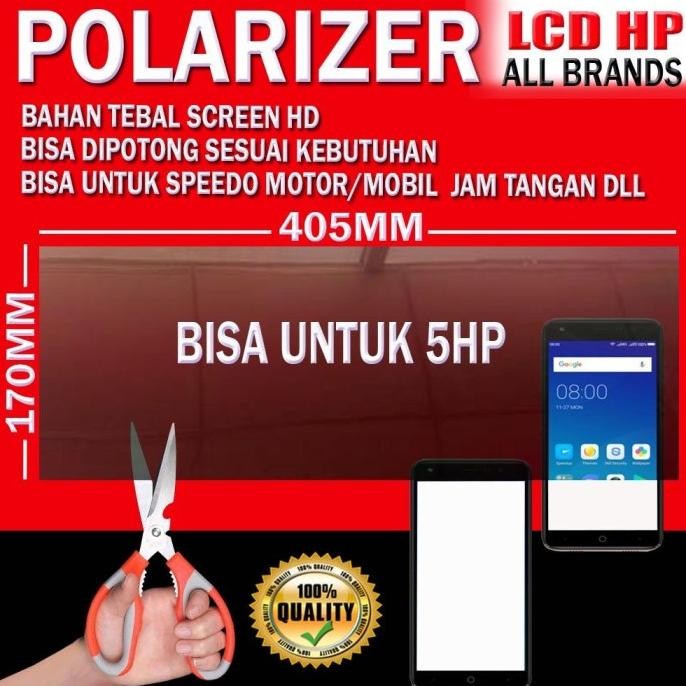 Promo LAPISAN PLASTIK POLARIS POLARIZER LCD KACA HP MONITOR MOBIL POLARIZER COD