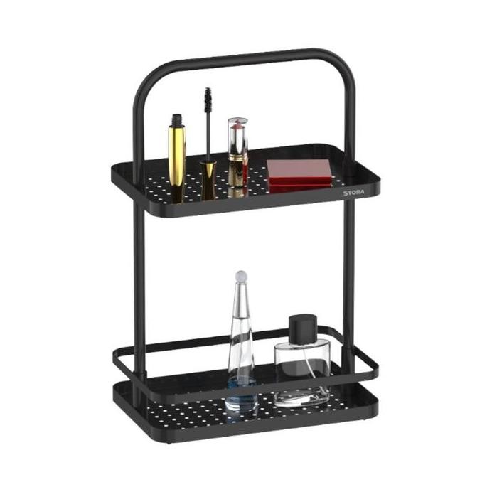 

Terlaris Azko Stora 26X17 Cm Rak Kamar Mandi Knockdown Organizer Serbaguna Rak Sabun Shampoo Tempat Peralatan Mandi Bathroom Wall Shelves - 26X17X40.4Cm