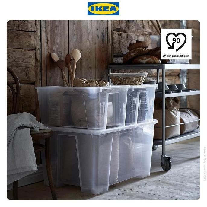 

Terlaris Ikea Samla Kotak Penyimpanan Transparan Tanpa Tutup 78X56X43Cm/ 130L