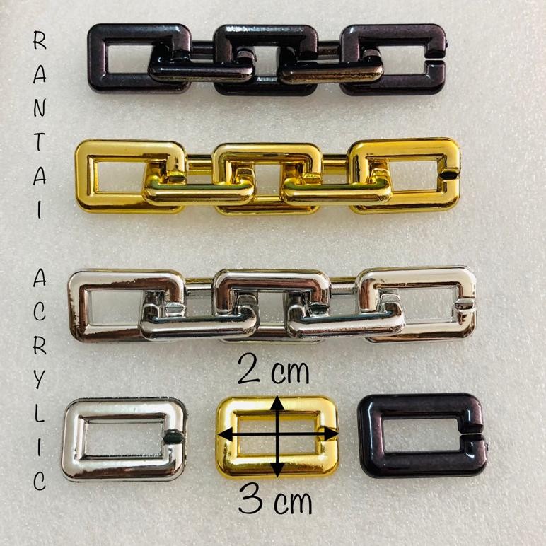 sfI Rantai akrilik (120 pcs ) termurah / rantai akrilik plastik import AST