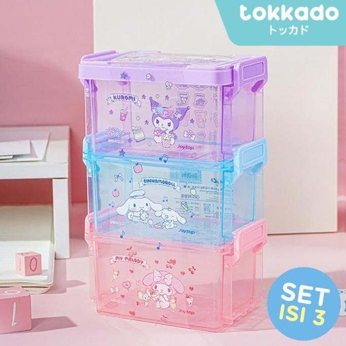 

Terlaris Tokkado Sanrio Yokibo Storage Box Mini Set Isi 3 Kotak Stack Tumpuk Penyimpanan Serbaguna Original