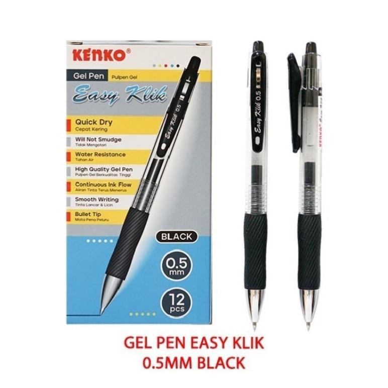 

Pulpen Gel Kenko Easy Klik 0.5mm ( 1pak/12pcs )