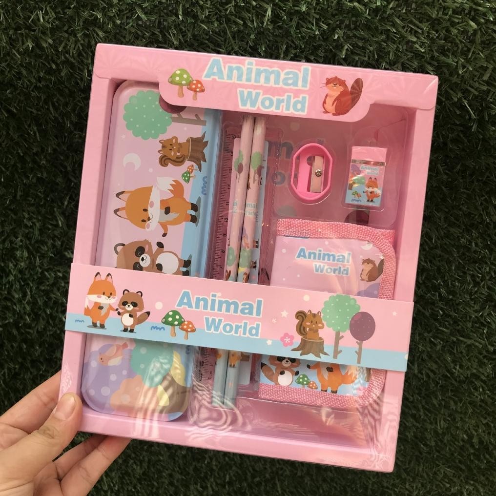 

KEDAIBUTIK (ATS06) Kotak Pensil Anak Set 7 In1 Stationery Untuk Hadiah Anak Sekolah / Kotak Pensil Karakter Murah Stationery Set 8in1 / Alat Tulis Set-