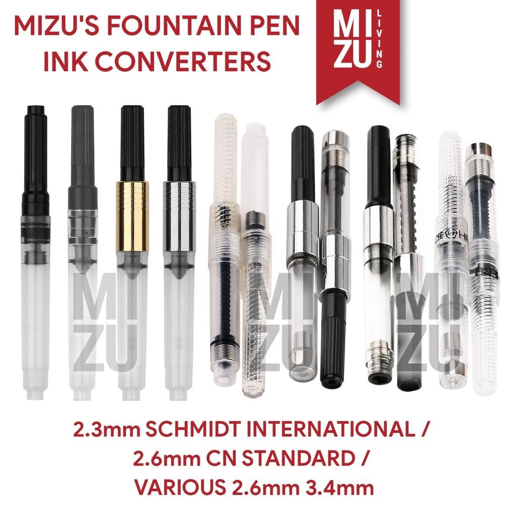 

MIZU FOUNTAIN PEN INK CONVERTER SCHMIDT INTERNATIONAL 2.3 2.6 3.4 ETC